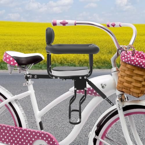 GDSKR Fahrrad Kindersitz Vorne, Verstellbare Kinderfahrradsitz, Kinder Sitz Fahrradsitz Vorne Montiert, Mountain Bike Fahrrad Kindersitz 40kg, für Mountainbikes, Citybikes, Falträder