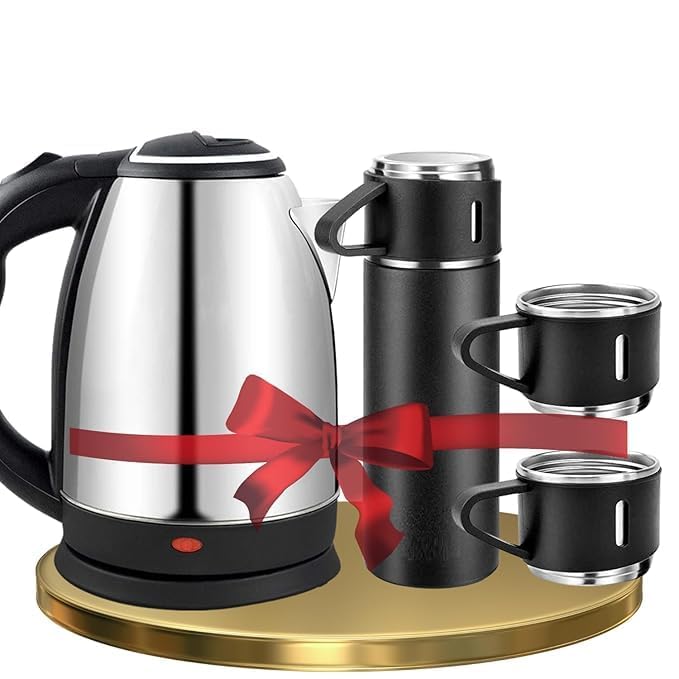 Pri s Electric Kettle used for boiling Water, Making Tea and Coffee, Instant Noodles, Soup with Auto Shut off Feature Ideal for Travel, Home (Electric Kettle & Vacuum Flask)-image-6