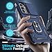 Janmitta Compatible with Samsung Galaxy A26 5G Case Built in Slide Camera Lens Cover+Screen Protector+Finger Ring Holder Kickstand,Heavy Duty Shockproof Full Body Phone Cover,2025 Blue