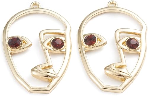 Miniatura 8 de Craftdady Colgantes de bisel abierto de cara abstracta