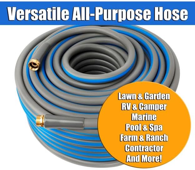 Miniatura 7 de Manguera de agua no expandible de alta calidad, resistente, segura para el agua potable, no se torcede, flexible. Manguera ideal para jardín,