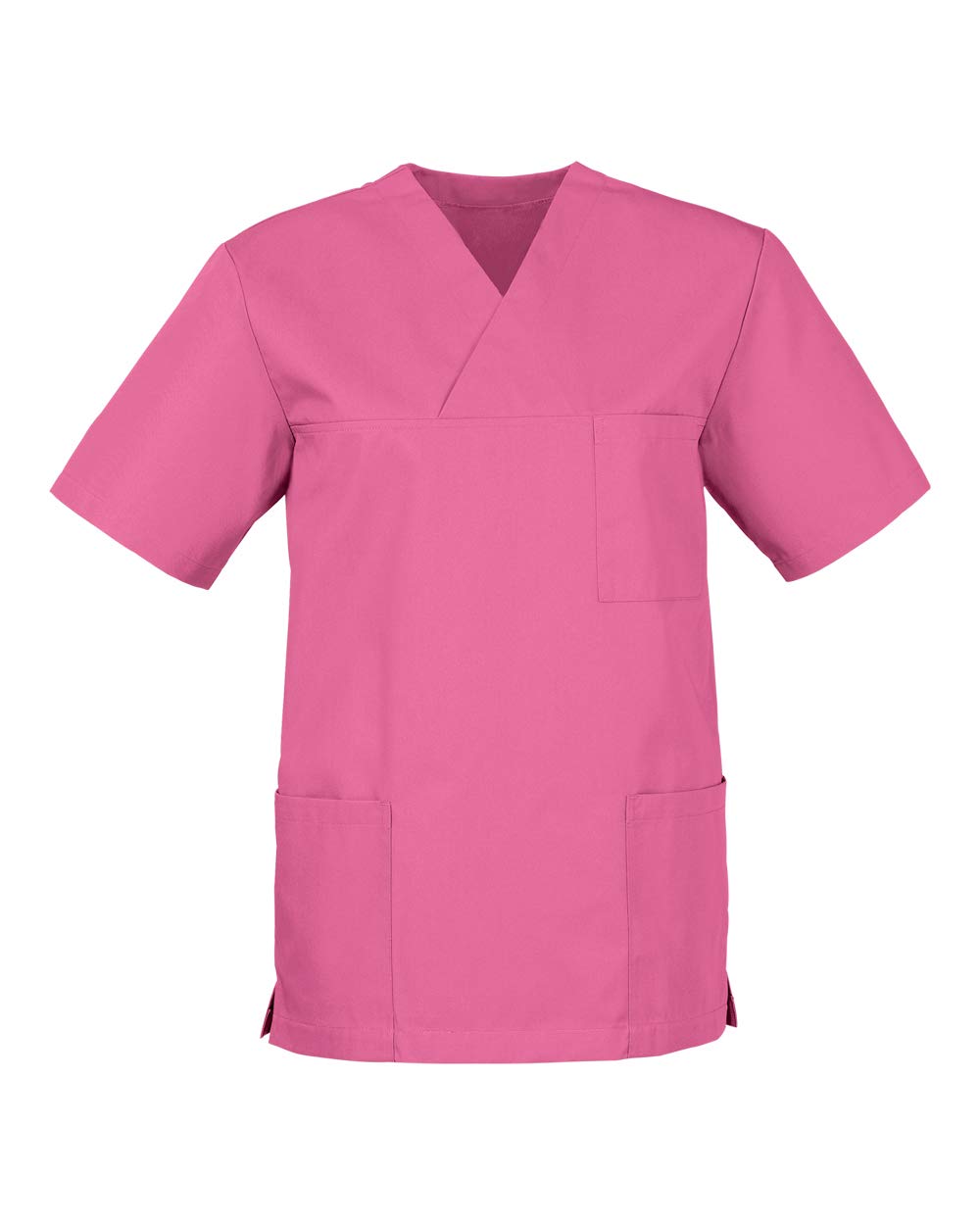 CLINIC DRESS Schlupfkasack - Unisex Kasack Damen und Herren bunt für Pflege und Altenpflege, Kurzarm und Brusttasche, 95 Grad Wäsche