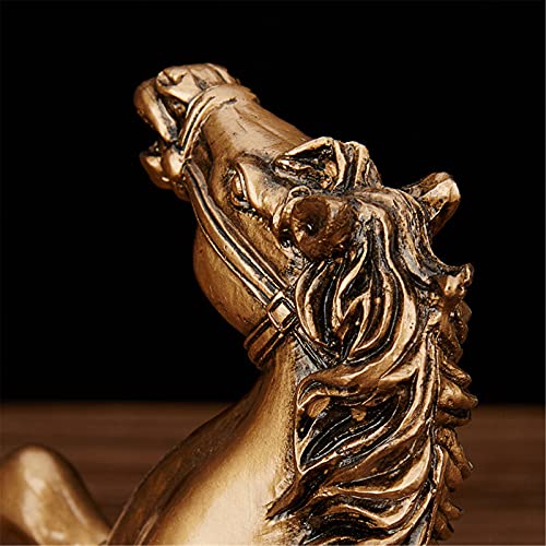 Estatua Decorativa Caballo Feng Shui en Resina Bronce miniatura 5