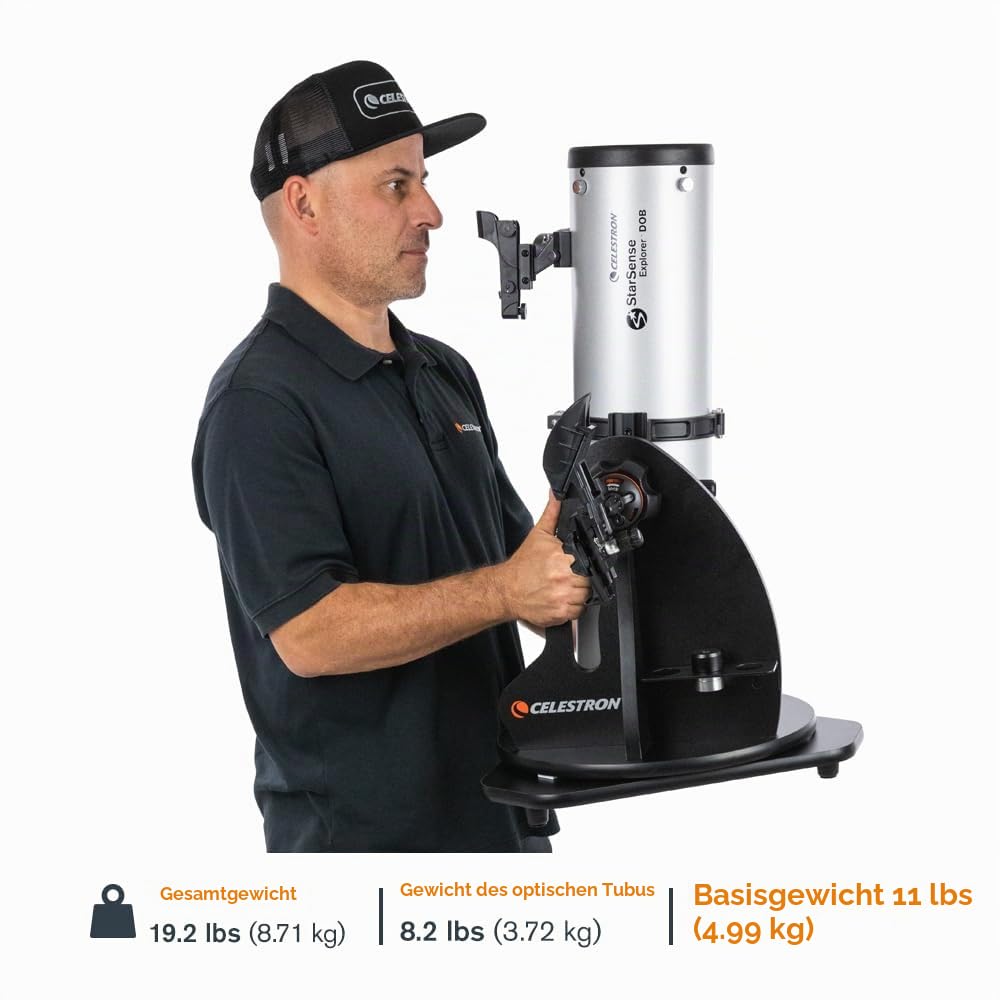 Celestron 22481 StarSense Explorer 130 mm Tisch-Dobson-Teleskop mit Smartphone-App-Unterstützung Funktioniert mit der StarSense-App - kompatibel mit iOS/Android