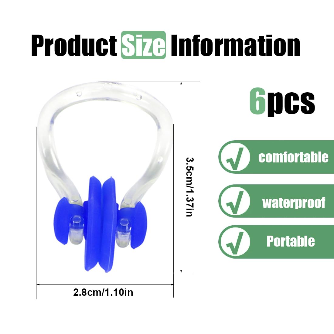 Pince-nez et bouchons d'oreille FYDUN en silicone souple pour natation Pince-nez et bouchons d'oreille FYDUN en silicone souple pour natation