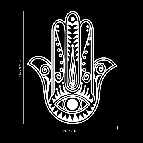 Main de Fatima autocollant mural vinyle pour studio de yoga Namaste