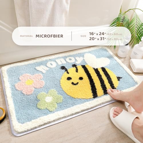 Cute Bathroom Rug Mat, Extra Soft Absorbent Bath Rug, Non-Slip Comfortable Bath Mat, Carpet for Tub Shower, Bath Room - Image 2