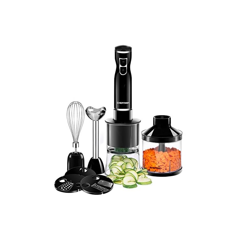 Chefman Immersion Stainless Steel Blade with Whisk and Chopper Bonus