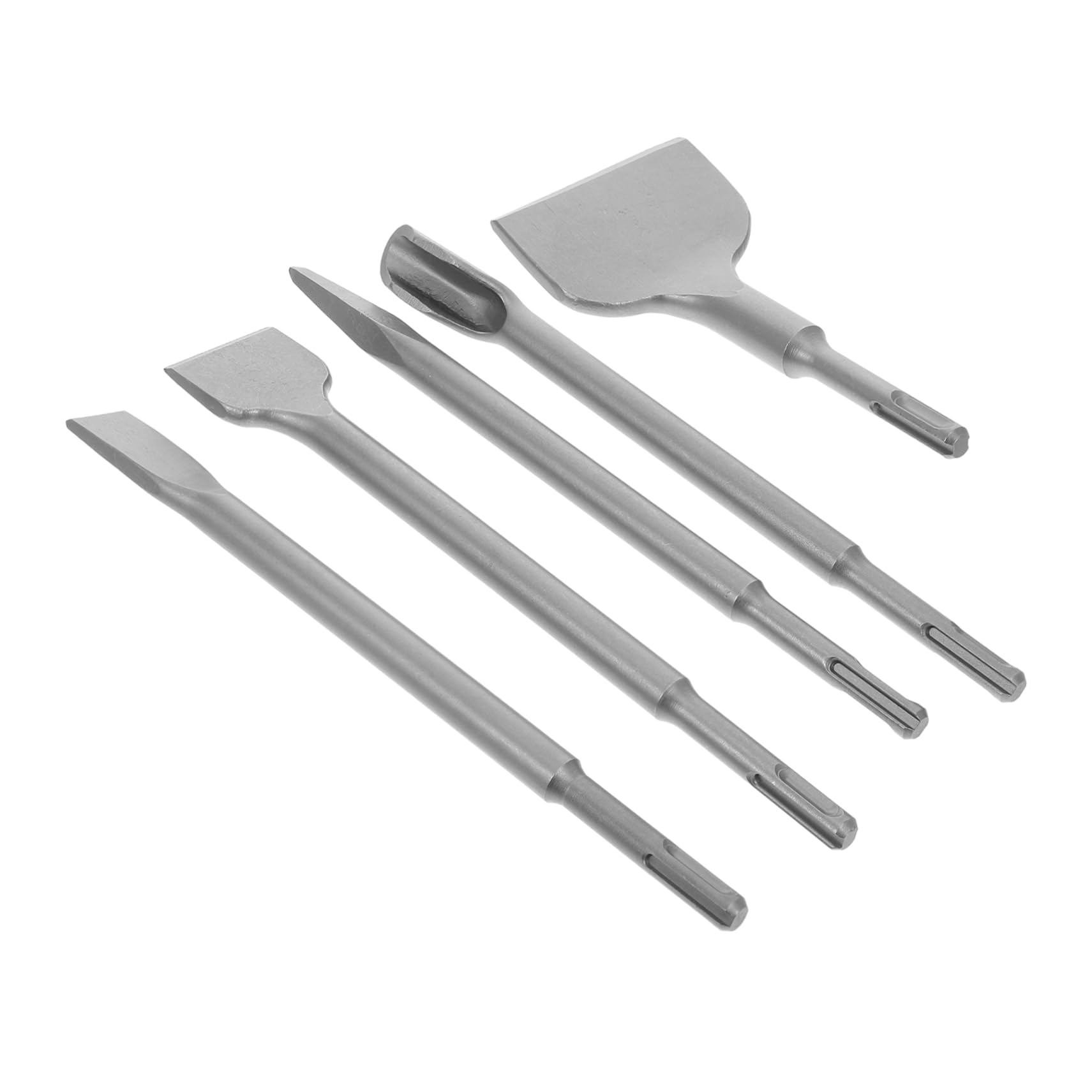 PRETYZOOM 5pcs Set Chisel Head Hollow Chisel Mortise Drill Tool Concrete Masonry Drill Bits Ceramic Drill Bits for Tile Serrated Rib Tool for Pottery Tile Scraper Bits Chrome Steel