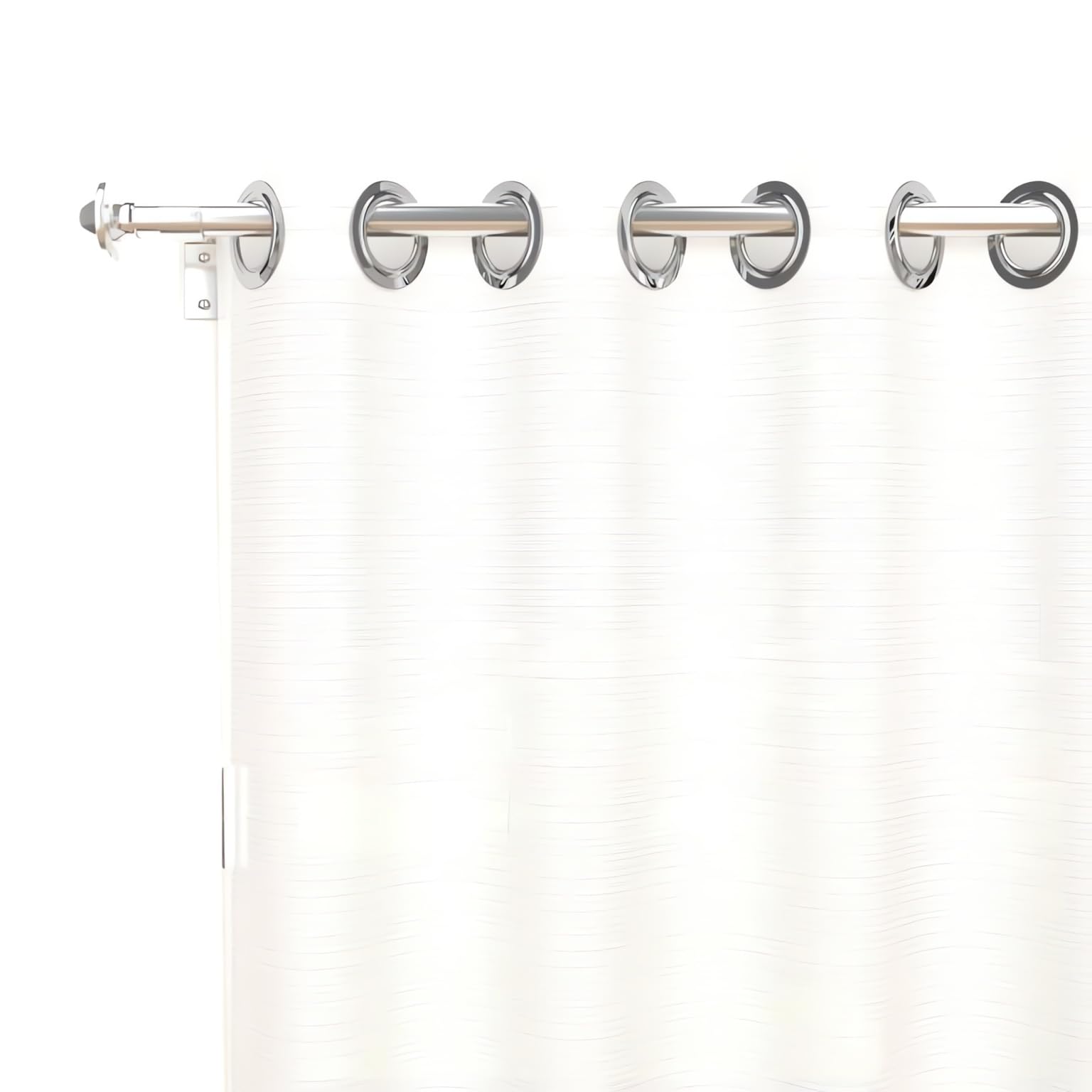 Soleil d'Ocre Curtain With Metal Eyelets White