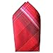 Royal Silk Dazzling Red Rose Pink Plaid Silk Handkerchief Fine Glow - Sturdy Silk Dupioni - 100% Silk â€“ Large 16â€ Square