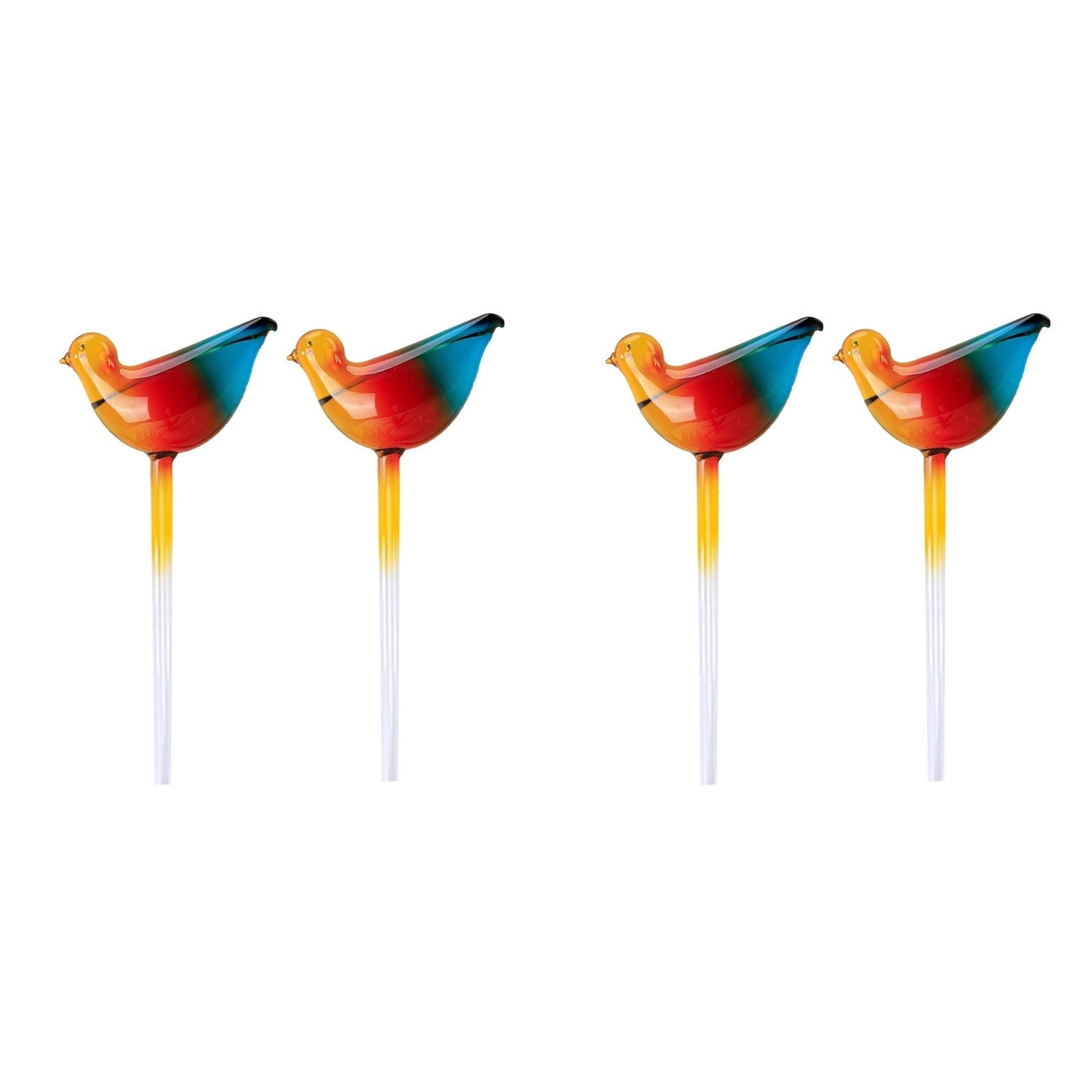 4X Bird Shape Plant Self Watering Globes, Glass Water Bulbs Automatic Self Watering Planter Insert for Indoor Plants