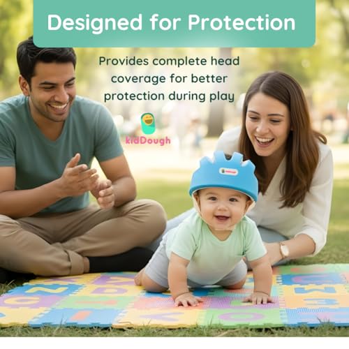 Image of Kiddough Premium Head Protector for Baby Safety | 6 Months - 4 Years | Proper Air Ventilation for Kids and Toddlers | Secure, Fit & Comfort Lightweighted Helmet