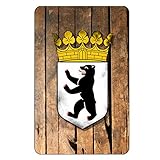 hochwertiger Druck Cadora Magnetschild Kühlschrankmagnet Wappen Berlin Shabby chic abgenutzt Used Look
