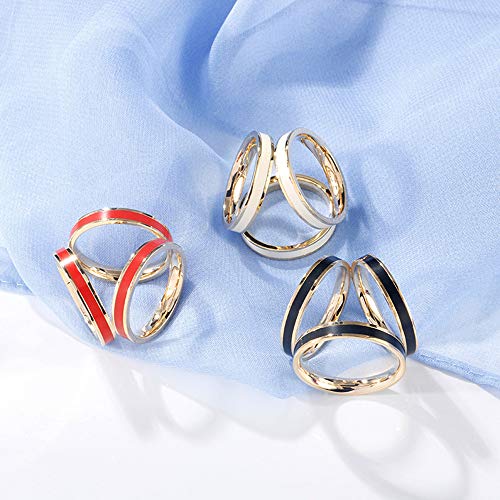 Vpang Enamel 3 Rings Silk Scarf Clip Metallic Scarf Buckle Scarf Ring4