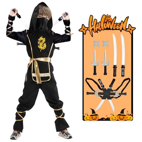digi marker kids halloween Ninja costume for Boys Kids Ninja Dress Up & Pretend play with Deluxe Ninja toys Cover