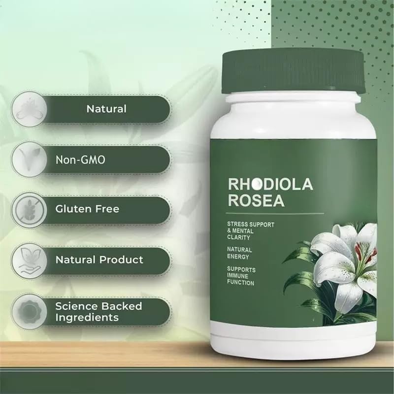 Rhodiola rosea - soulage le stress, équilibre l'énergie, améliore la fonction immunitaire, sans OGM