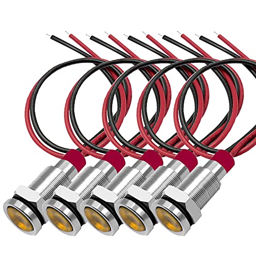 Gebildet 5 piezas luz LED indicadora naranja 10mm miniatura 1