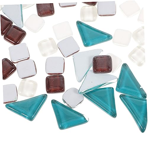 KONTONTY Mosaic Tiles Pieces 1 Set Stained Glass Sheets Crafts Mosaic Tiles for Home and Church Dec