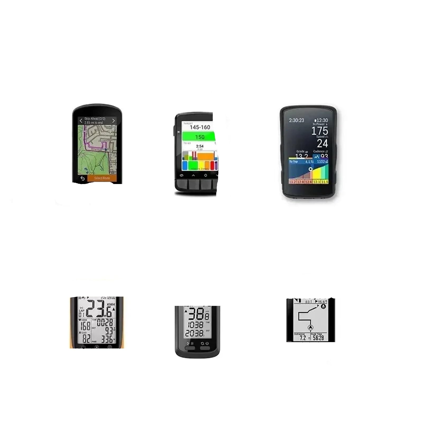 Supporto regolabile per manubrio del computer da bicicletta, per mountain bike, per cronometro, GPS, bici da strada (misto, 8 pezzi)