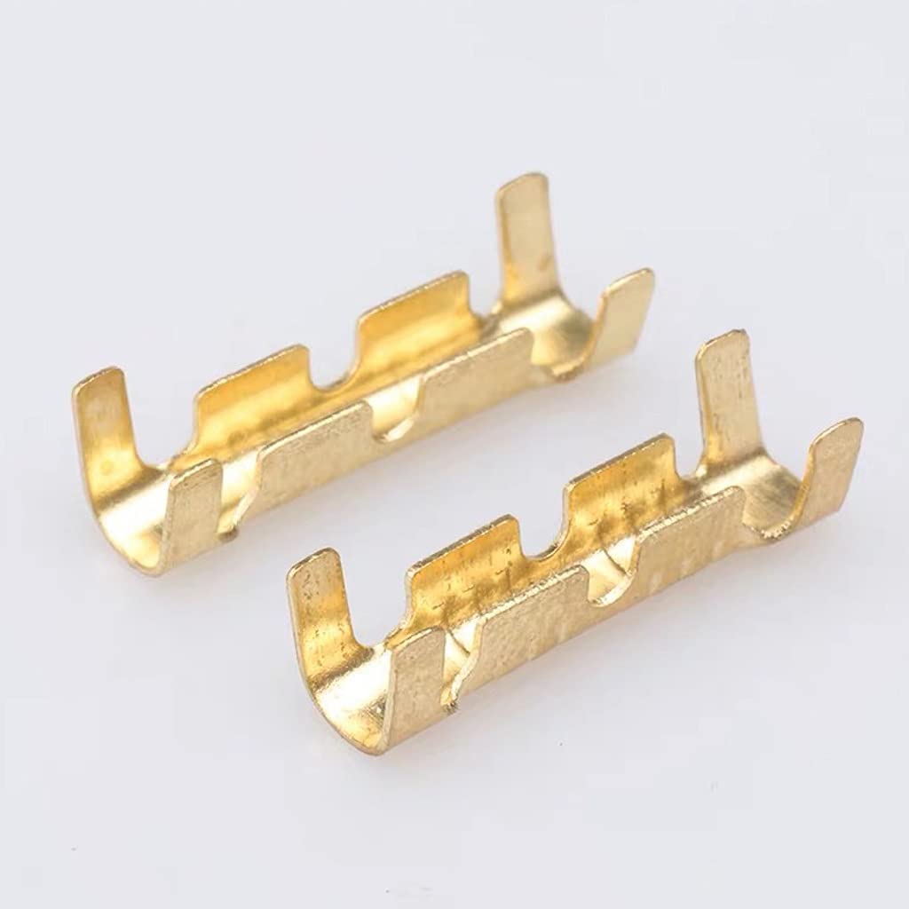 Conector de terminal de crimpado de latón con mangas aislantes, kit surtido de terminales prensados en frío, dientes pequeños, conectores de inserción fría, kit de tope eléctrico