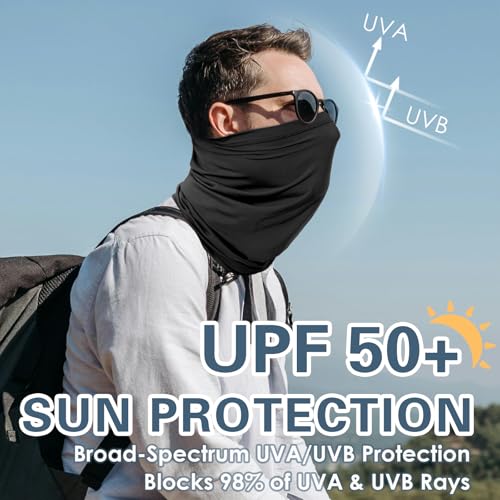 Image of Achiou Cooling Neck Gaiter, UV Protection Face Cover Scarf for Men Women | Breathable, Soft and Quick-Dry Neck Gaiter for Cycling, Running, Fishing