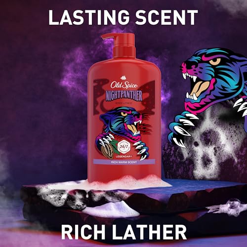 Old Spice Body Wash for Men, Long-Lasting NightPanther Scent, 33.4 fl oz - image 8