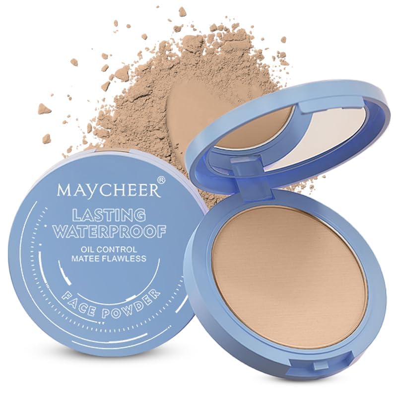 Face Powder - Lasting Waterproof Face Powder, Waterproof Long Lasting Finishing Powders, Lightweight Oil Control Facial Powders for Face (02# NATURAL