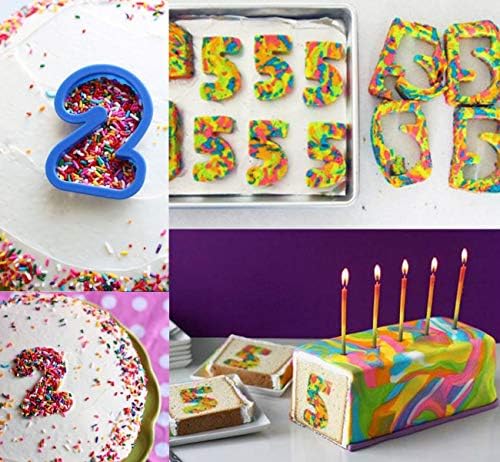 ilauke 41pcs Alphabet Numbers Cookie Cutters in Food Safe Plastic for Fondant Icing Baking Cake Decorating and Sugarcraft