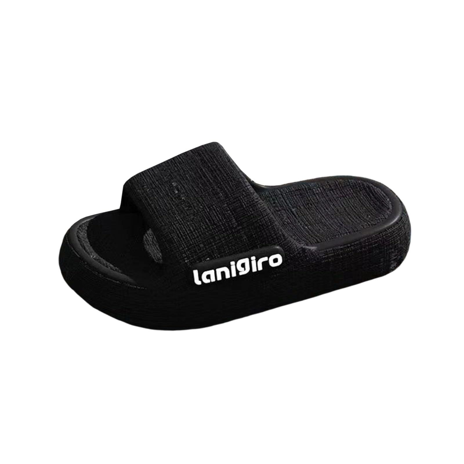 Faux Woven Pillow Slippers for Men Women Soft Thick Sole Cloud Slides Casual House Sandals with Patch