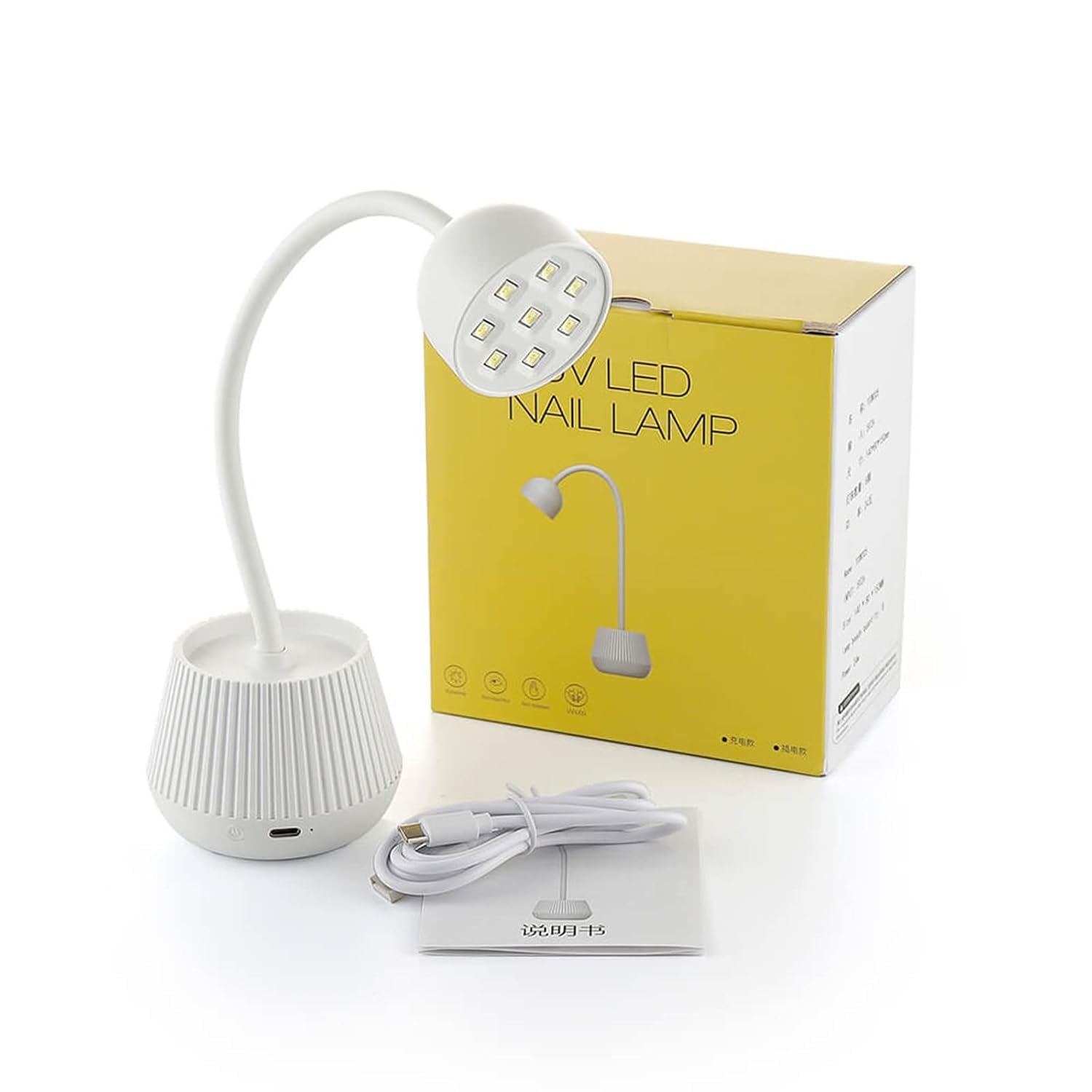 URBAN BOX LED UV Nail Lamp for Gel Nails,24W 360° Rotatable Gooseneck UV Light Nail Polish Curing Lamp Nail Dryer for DIY Home & Salon Manicure-image-35