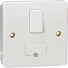 MK Logic Plus K330 WHI 13A Double Pole Switched Connection Unitw.flex, Standard White