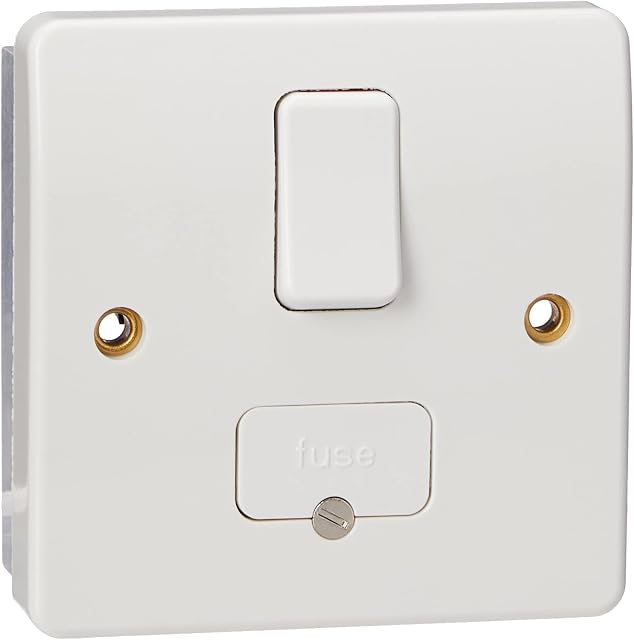 MK Logic Plus K330 WHI 13A Double Pole Switched Connection Unit/w.flex