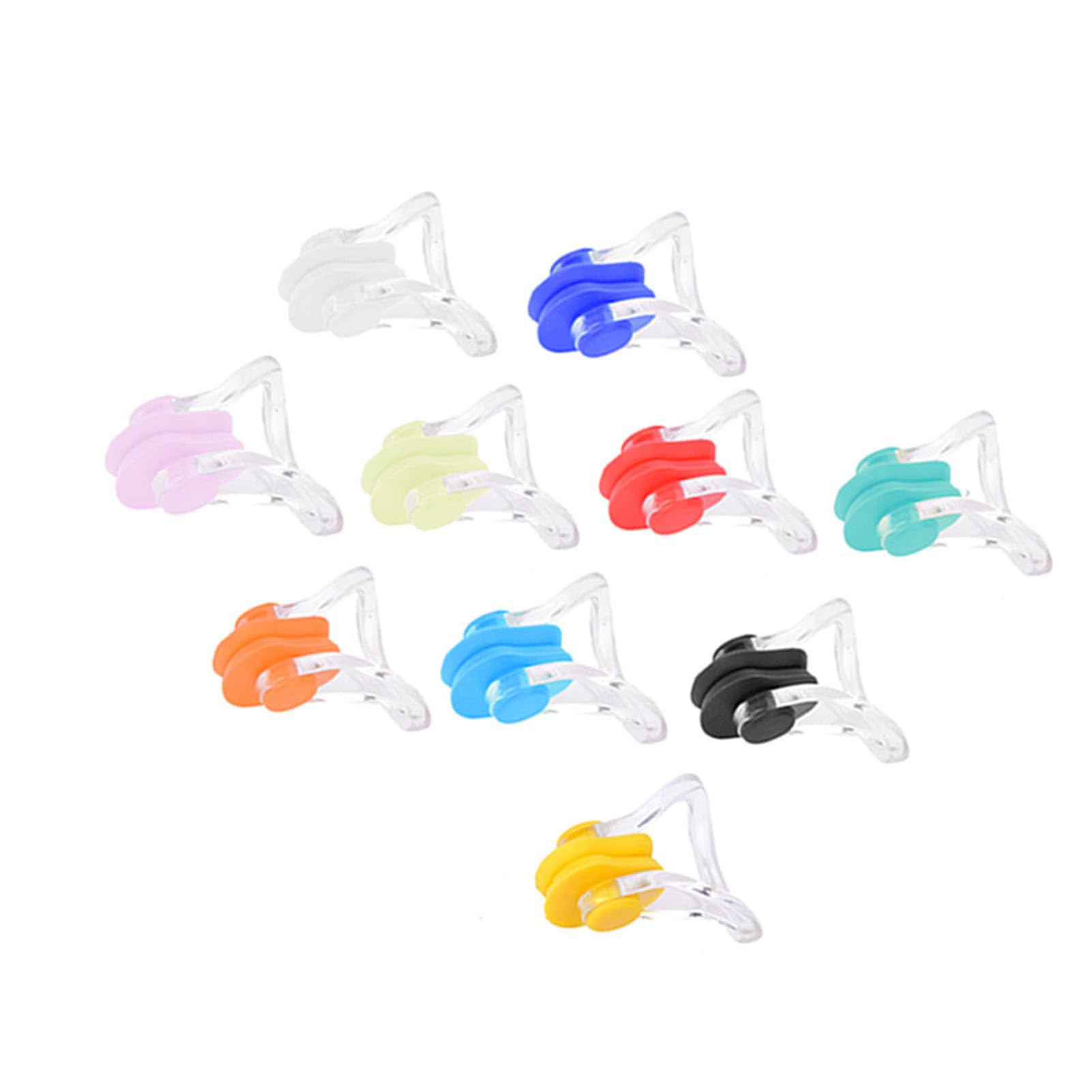 Lot De 6 Pinces Nez De Natation Bkemkri – Silicone, Réutilisables, Boîte De Rangement, 6 Couleurs