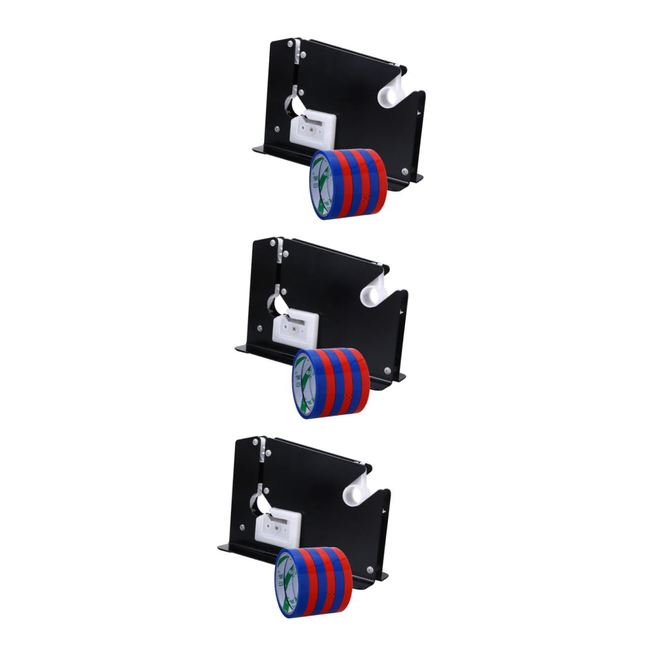 Operitacx 3St Bandspender Spender für Halsdichtband Klebebandschneider Haargummis schwarz rostfrei tape cutter Tape cutting machine Heavy-Duty-Taschenkonus Stahlbeutelkegel mit Trimmer