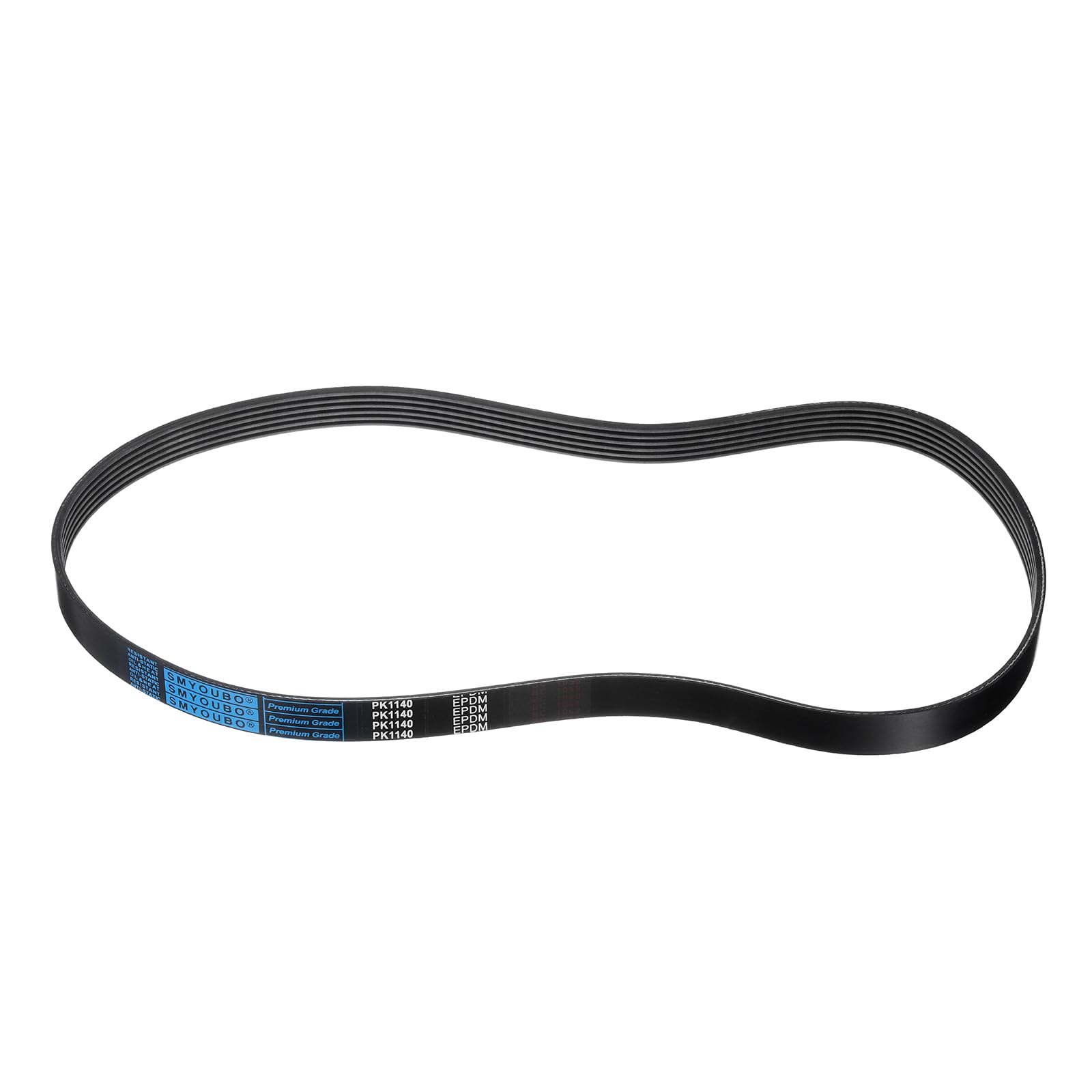 QUARKZMAN Courroie Striée 6Pk1140 6 Côtes 1140mm de Longueur x 21mm de Largeur x 5mm de Hauteur, Courroie en Epdm, Courroie Poly V, Courroie Micro V Multi-Gorges
