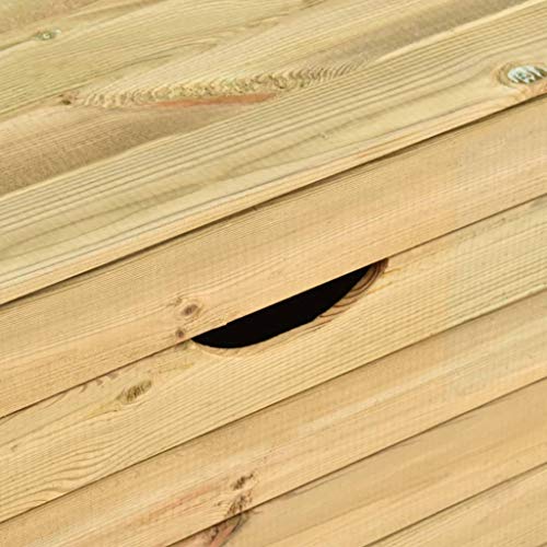 Festnight Gartenlaube-Bank mit 3 Schubladen 170 x 80 x 169 cm Massivholz Kiefer Gartenlaube Bank Rustikal Gartenbank… – Bild 6