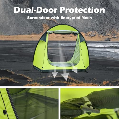 Carpa ultraligera para 4 personas con ventilación y diseño espacioso miniatura 2