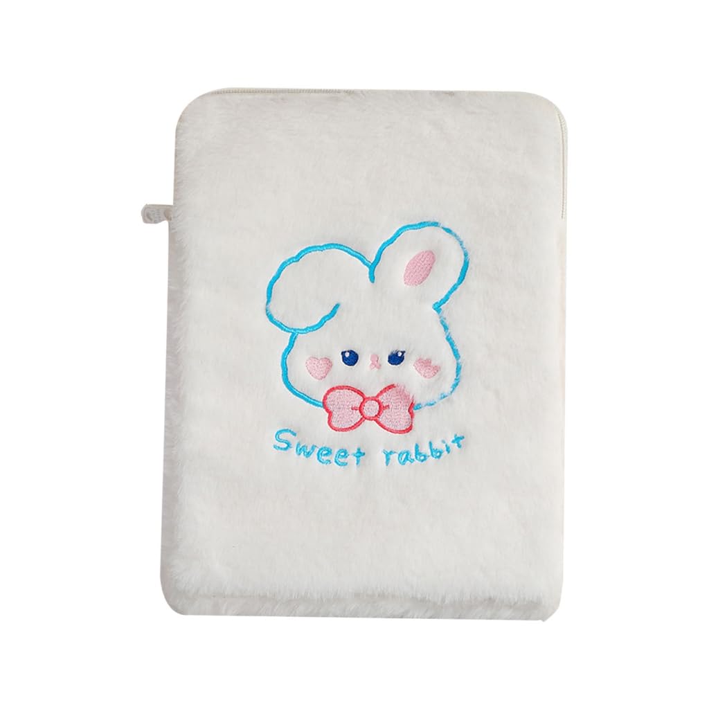 Psdndeww Cute Rabbit Tablet Case Cartoon Laptop Pouch for 11 inch Laptop Portable Storage