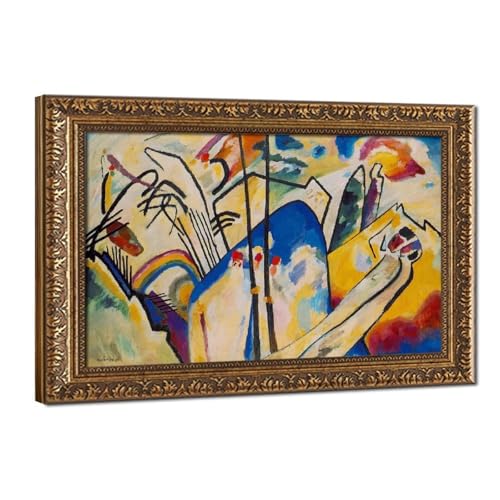 Impression sur toile Wassily Kandinsky Composition IV - Cadre suspendu déco murale 61x91