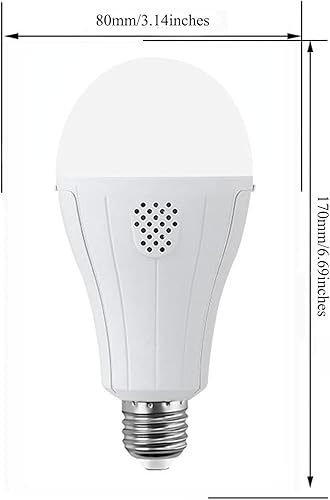 Miniatura 2 de Bombilla LED de emergencia de 15 W, luz diurna blanca, recargable con gancho, bombilla de emergencia inteligente para cortes de energía en