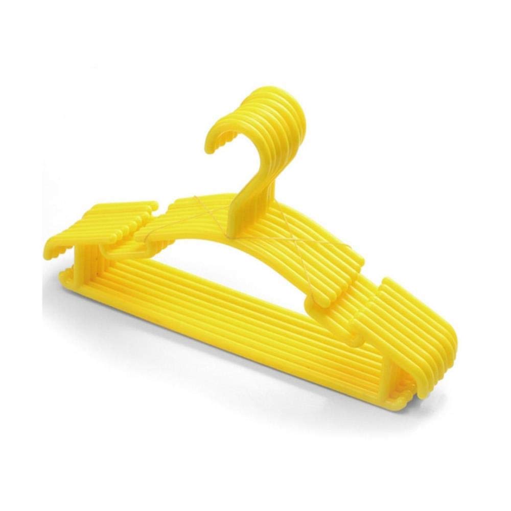 Cxk Yellow Portable Clothes Hanger Clothes Coat Plastic Hangers Hook Household,