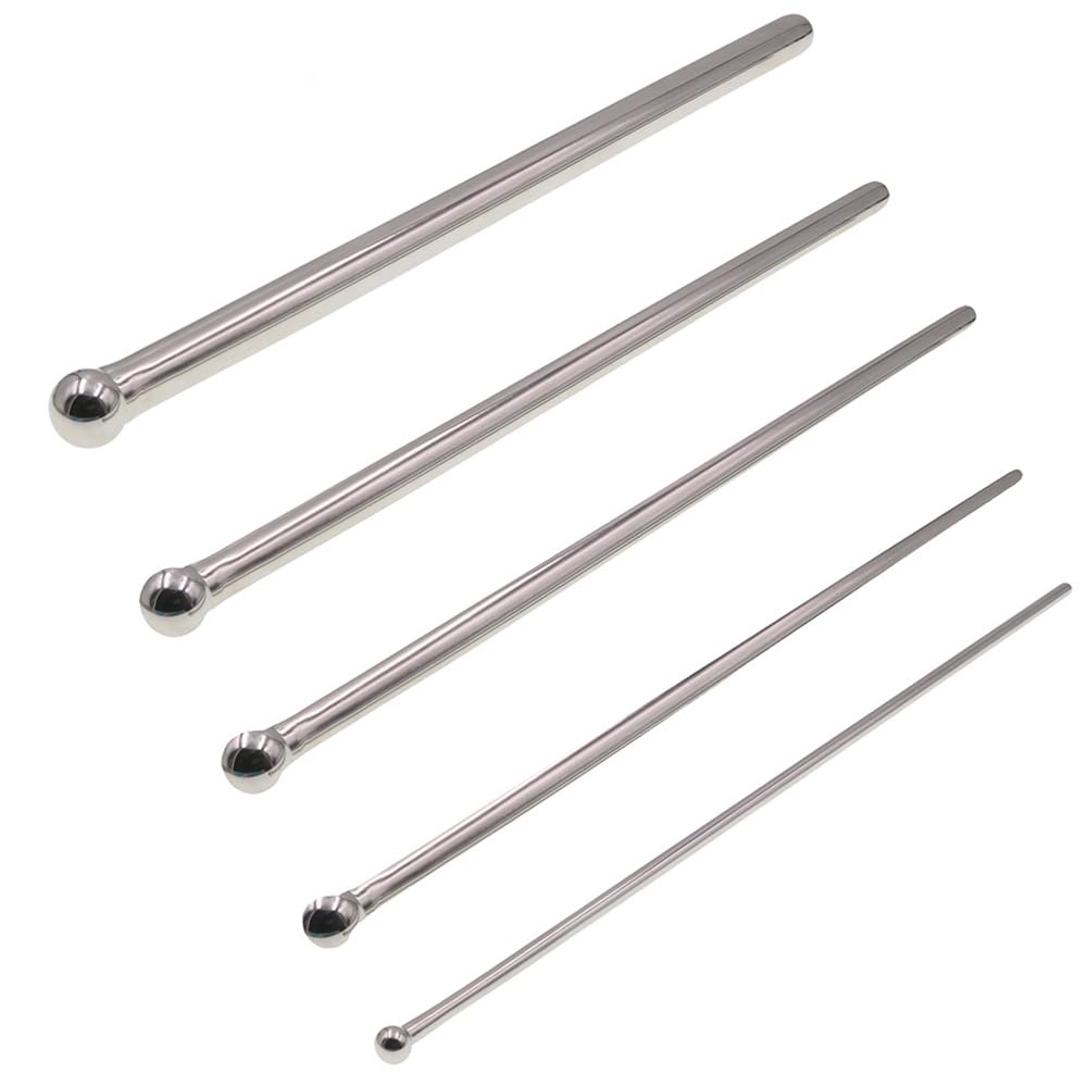 Seckoe Harnröhre Dilator Edelstahl Penis Plug Masturbation Set Harnröhrensonden Katheter Sexspielzeug Prinzenzepter Sounding Urethral Prostata Masturbieren für Männer (5pcs)