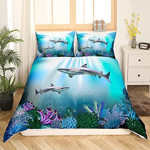 Guitar Duvet Cover, Music Theme Comforter Cover Set for Boys Teens Rock Musical Instrument Pattern Red Black Bedding Set, Soft Microfiber Bedspread with Zipper Ties, Double Size, No Comforter