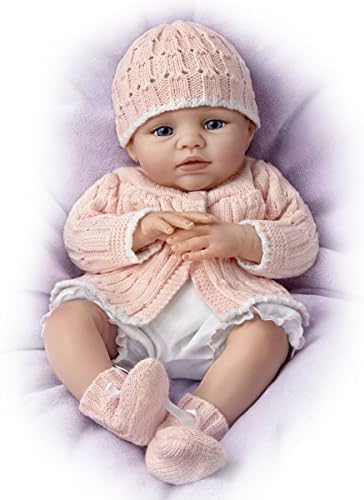 The Ashton - Drake Galleries 'Abby Rose' - Ashton Drake Poseable Lifelike Baby Girl Doll by Marissa May - With Knitted Outfit and RealTouch Vinyl Skin So Cute Baby Girl Doll