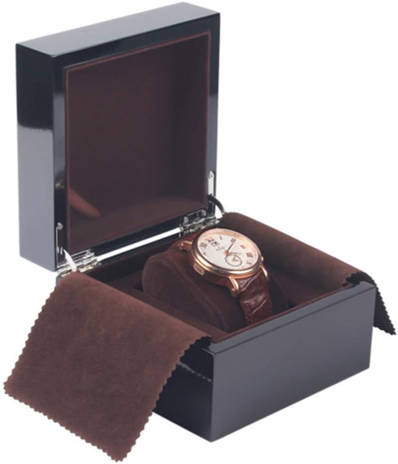 Hemobllo Luxury Varnish Wooden Watch Box Automatic Watch Organizer Display Case for Men