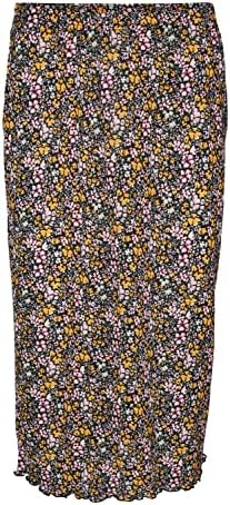 Vero Moda Vmjeasy HW Calf Skirt Jrs Falda para Mujer