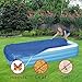 Rectangular Pool Cover, Fits 120 in x 72 in Inflatable Swimming Pool, Above Ground Pool Covers, Inflatable Pool Cover for Outdoor Paddling Family Pools (Swimming Pool Cover)
