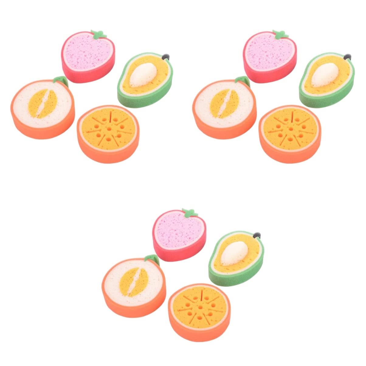Healeved 12 Piezas esponja de ducha creativa esponja de baño natural esponjas para el cuerpo esponjas naturales esponjas corporales depuradores espesar Estropajo Corea del Sur