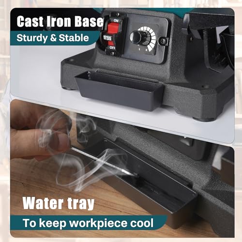 Greteefor 6-Inch Variable Speed Bench Grinder